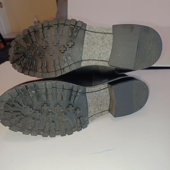 Woolrich Baltimore Leather and Wool Ankle Moto Boots Women's Sz 7 - Picture 3 of 7